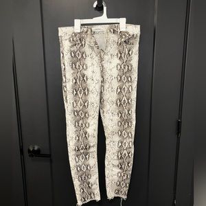 Zara Denim Collection Snake Print Skinny Jeans